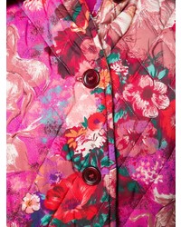fuchsia Daunenmantel mit Blumenmuster von Kenzo Vintage