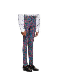 fuchsia enge Jeans mit Leopardenmuster von Gucci