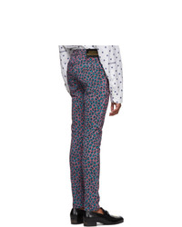 fuchsia enge Jeans mit Leopardenmuster von Gucci