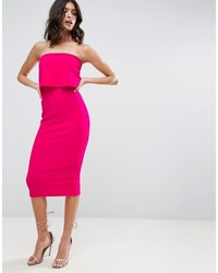 fuchsia figurbetontes Kleid von Asos