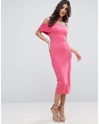 fuchsia figurbetontes Kleid von Asos