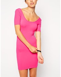 fuchsia figurbetontes Kleid von American Apparel