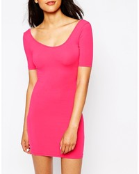 fuchsia figurbetontes Kleid von American Apparel