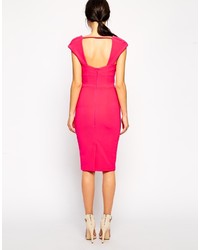 fuchsia figurbetontes Kleid