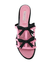 fuchsia flache Sandalen aus Leder von Fabrizio Viti