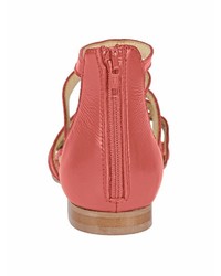 fuchsia flache Sandalen aus Leder von Heine
