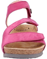 fuchsia flache Sandalen aus Leder von Think!