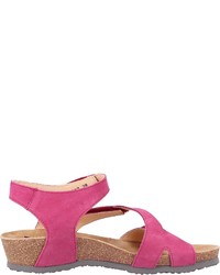 fuchsia flache Sandalen aus Leder von Think!