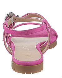 fuchsia flache Sandalen aus Wildleder von Unisa