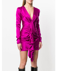 fuchsia gerade geschnittenes Kleid von Alexandre Vauthier