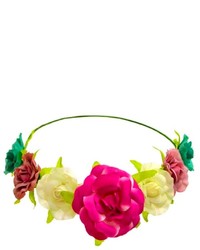 fuchsia Haarband mit Blumenmuster