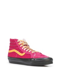 fuchsia hohe Sneakers aus Segeltuch von Vans