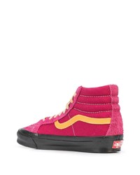 fuchsia hohe Sneakers aus Segeltuch von Vans