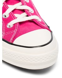 fuchsia hohe Sneakers aus Wildleder von Converse