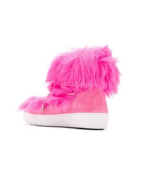 fuchsia hohe Sneakers aus Wildleder von Moon Boot