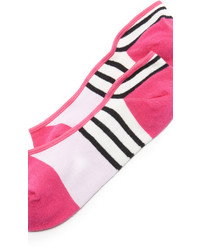 fuchsia horizontal gestreifte Socken von Kate Spade