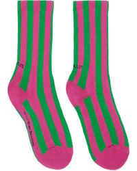 fuchsia horizontal gestreifte Socken von SOCKSSS