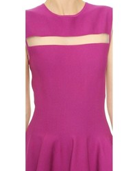 fuchsia horizontal gestreiftes Skaterkleid von Giambattista Valli