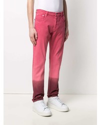 fuchsia Mit Batikmuster Jeans von Alexander McQueen