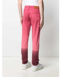 fuchsia Mit Batikmuster Jeans von Alexander McQueen