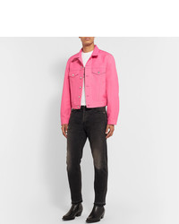 fuchsia Jeansjacke von Helmut Lang