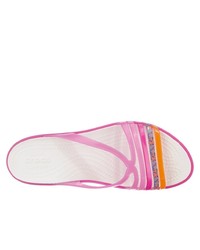 fuchsia Keilsandaletten von Crocs