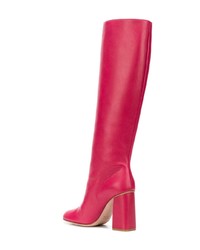 fuchsia kniehohe Stiefel aus Leder von RED Valentino