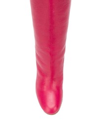 fuchsia kniehohe Stiefel aus Leder von RED Valentino