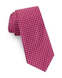 fuchsia Krawatte mit geometrischem Muster