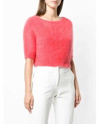 fuchsia Kurzarmpullover von Roberto Collina