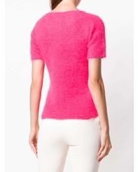 fuchsia Kurzarmpullover von Giorgio Armani