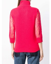 fuchsia Kurzarmpullover von Blumarine