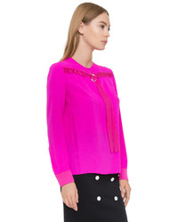 fuchsia Langarmbluse von Edun