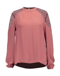 fuchsia Langarmbluse von Only