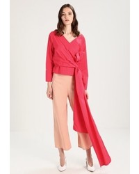 fuchsia Langarmbluse von Weekday