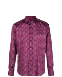 fuchsia Langarmhemd mit geometrischem Muster von Etro
