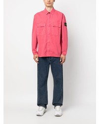 fuchsia Langarmhemd von Stone Island