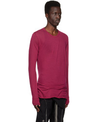 fuchsia Langarmshirt von Rick Owens