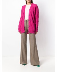 fuchsia lange Strickjacke von Rochas