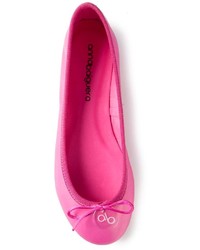 fuchsia Leder Ballerinas von Anna Baiguera