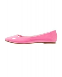 fuchsia Leder Ballerinas von Even&Odd