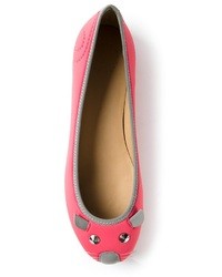 fuchsia Leder Ballerinas von Marc by Marc Jacobs