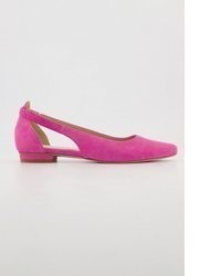 fuchsia Leder Ballerinas von Ulla Popken