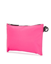 fuchsia Leder Clutch Handtasche von Versace