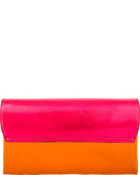 fuchsia Leder Clutch von Marni