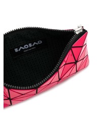 fuchsia Leder Clutch von Bao Bao Issey Miyake