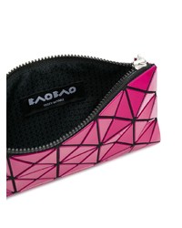 fuchsia Leder Clutch von Bao Bao Issey Miyake