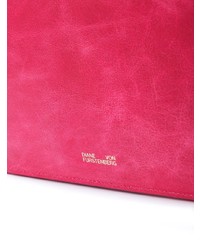 fuchsia Leder Clutch von Dvf Diane Von Furstenberg