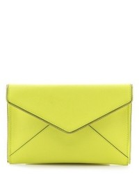 fuchsia Leder Clutch von Rebecca Minkoff