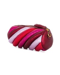 fuchsia Leder Clutch von Anya Hindmarch